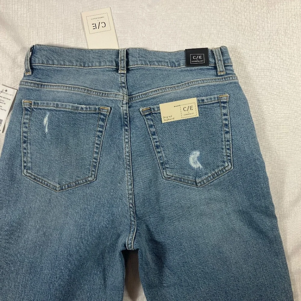 NWT Current/Elliott Original Boyfriend Sunny Destructed Jeans, Size 25 - Picture 7 of 14